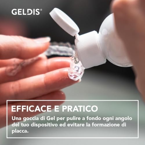 Detalle de GELDIS® Daily Cleanser: Detergente Igienizzante per Mascherine, Apparecchi Ortodontici e Bite (100 ml)