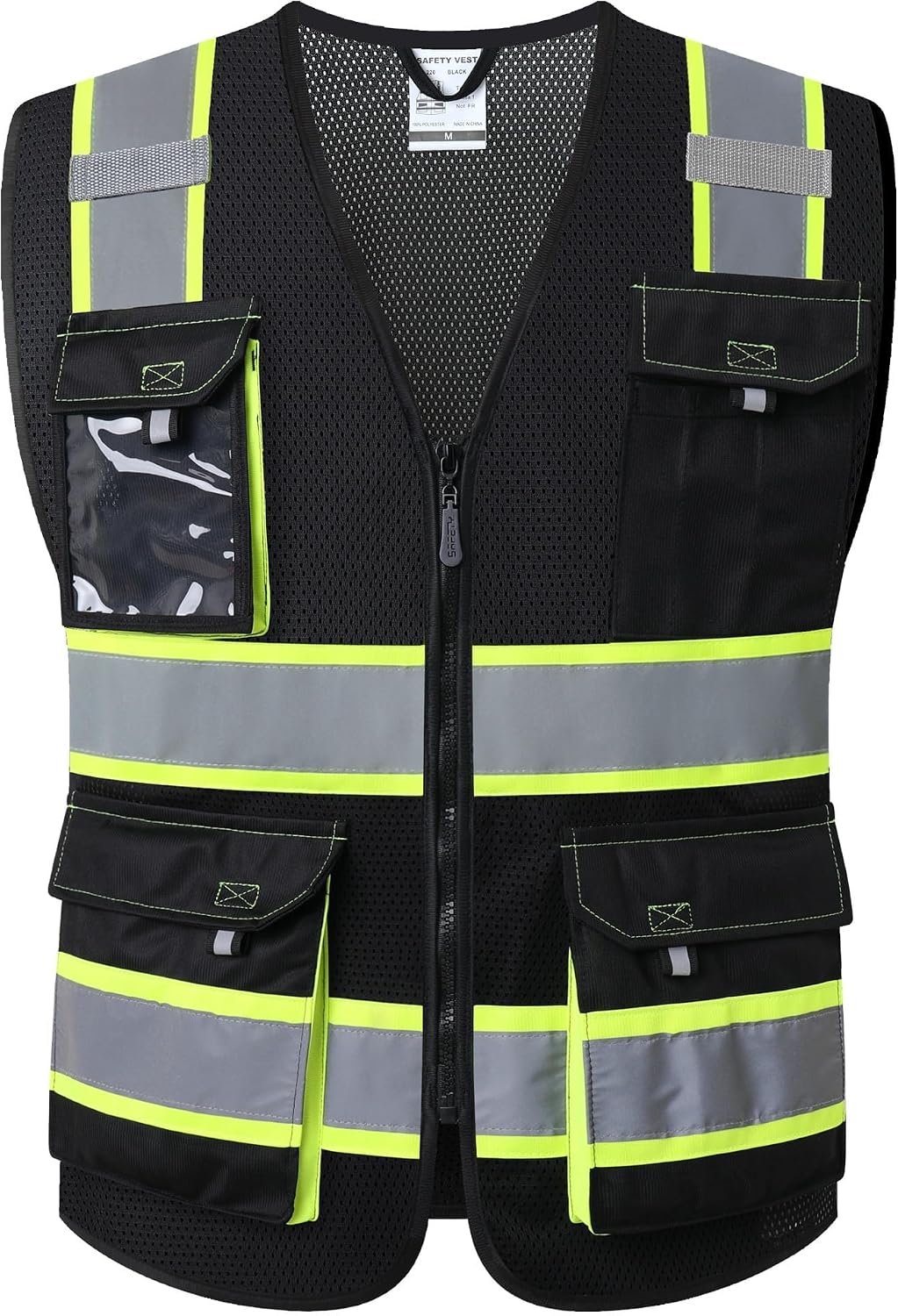 Imagen de JKSafety JK220 Reflective Safety Vest, Black Mesh with Utility Pockets en OfertitasTOP
