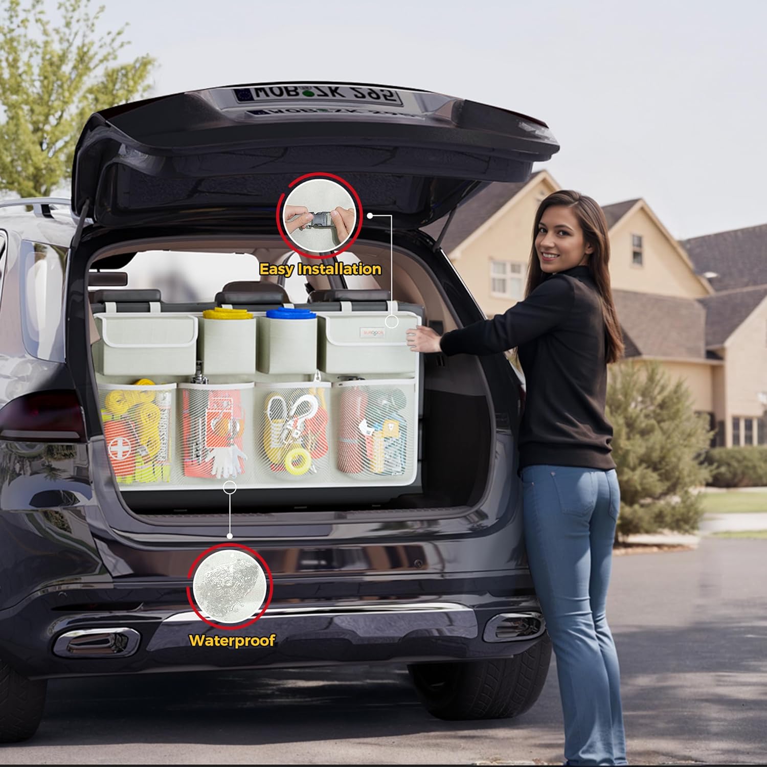 Thumbnail 4 de SURDOCA Car Boot Organiser - 3rd Gen, Double Capacity, Strong Build