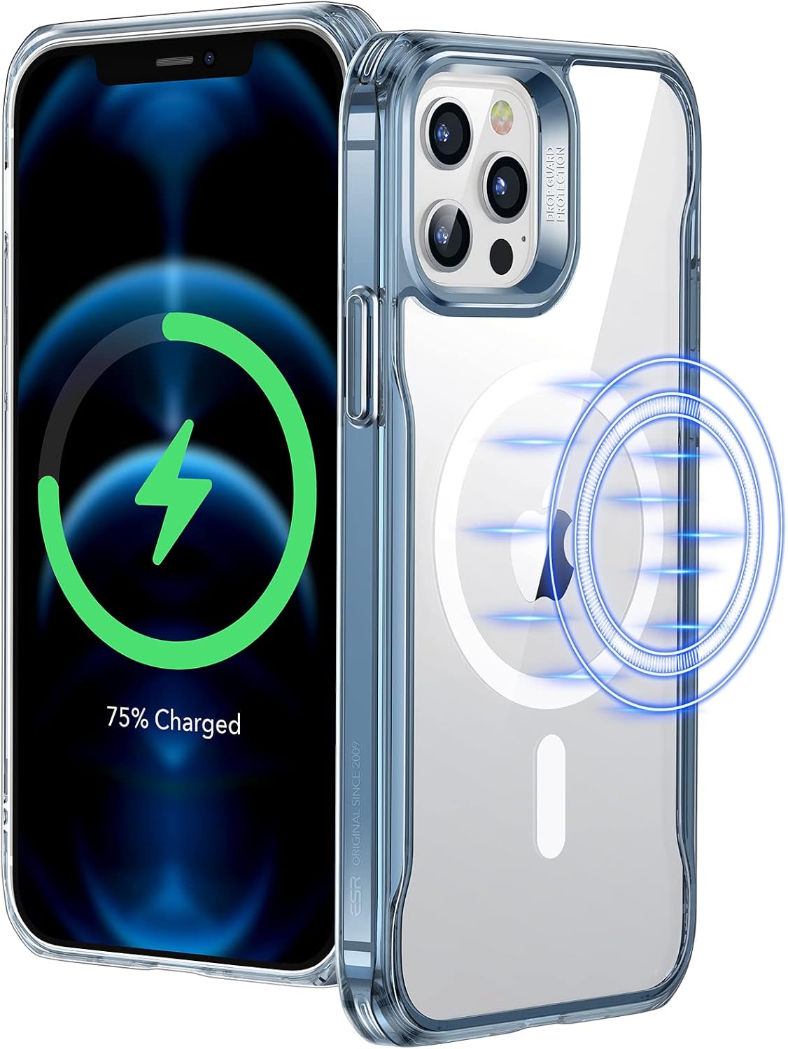 Detalle de ESR iPhone 12 Pro Max Case with MagSafe Blue 💼