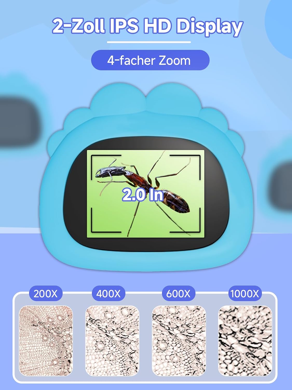 Thumbnail 1 de Acoath Mikroskop Taschenmikroskop 200x