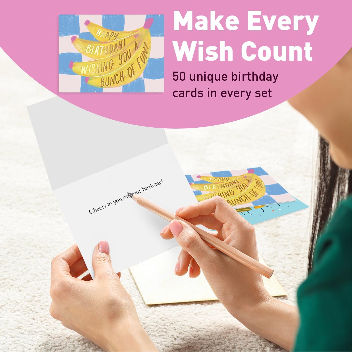 Thumbnail 2 de S&O Happy Birthday Card Set 50‑pack 4x5.5