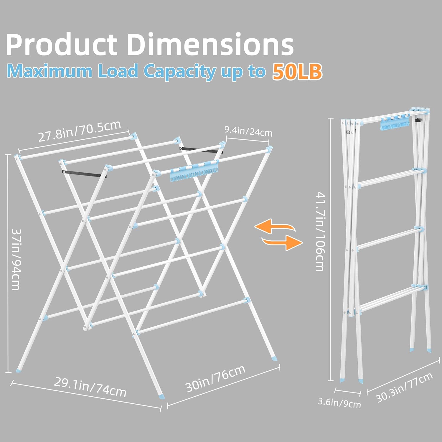 Detalle de Clothes Drying Rack with 12 Poles