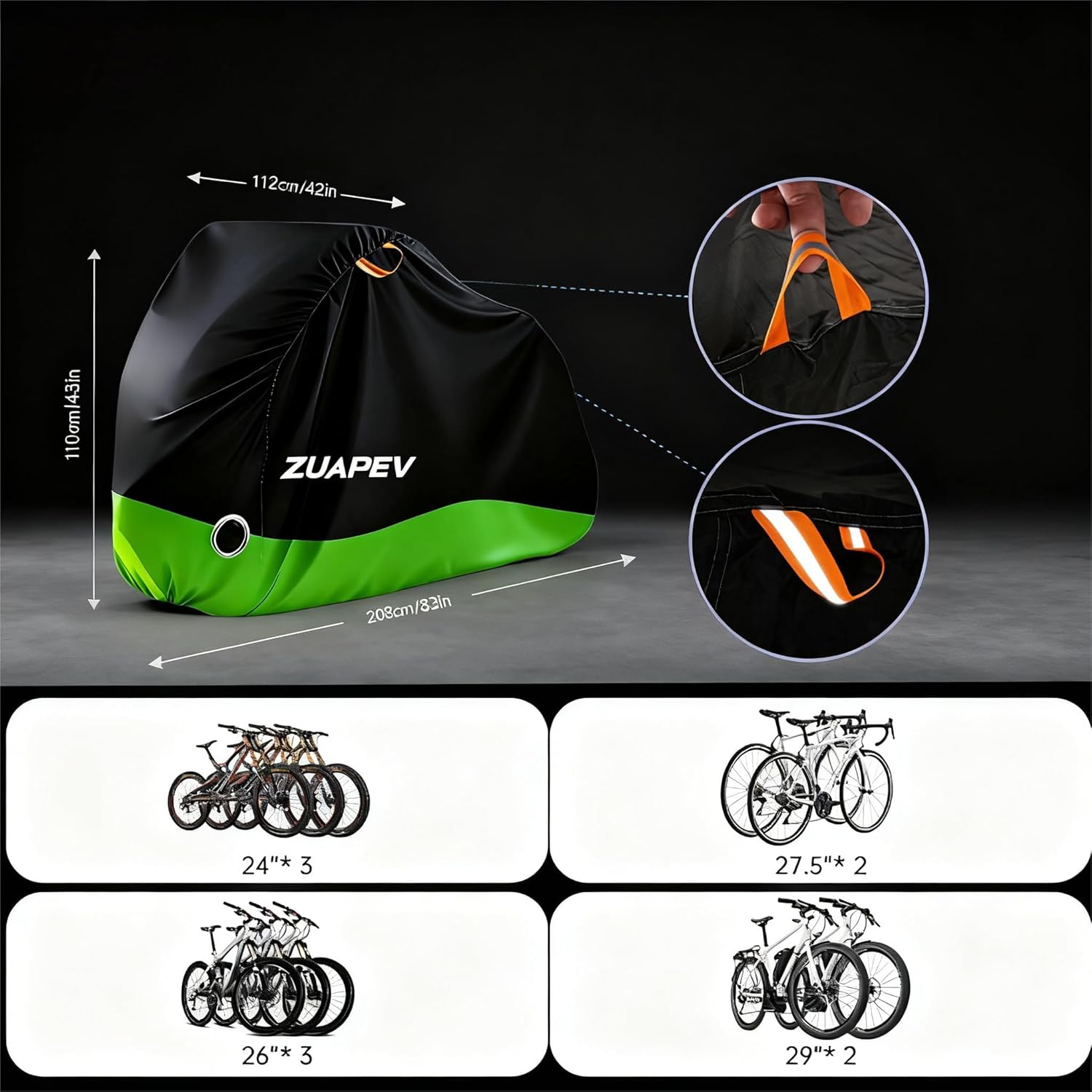 Thumbnail 5 de ZUAPEV Fahrradabdeckung 208x112x110 cm