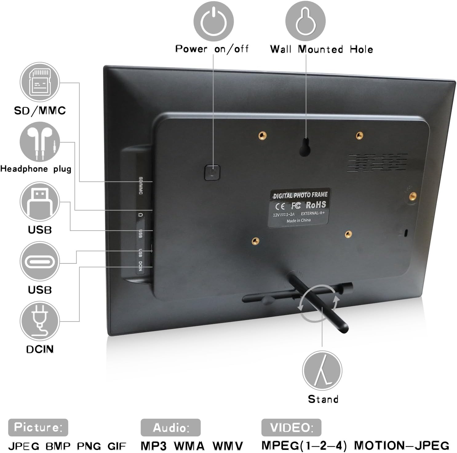 Thumbnail 3 de Frameo WLAN 10,1 Zoll Digitaler Fotorahmen