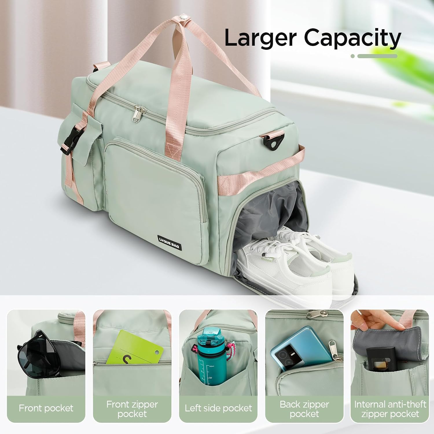 Detalle 1 de Cozary 42L Bolsa de deporte multifunción
