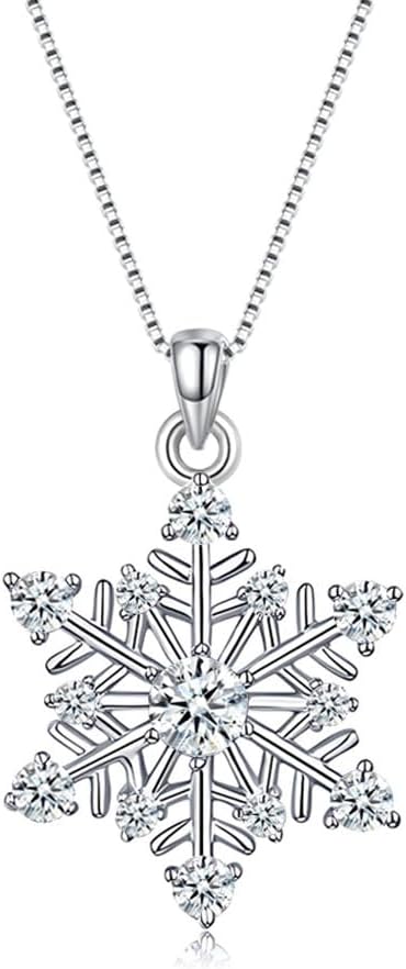 Zolkamery Silver Christmas Necklace Set