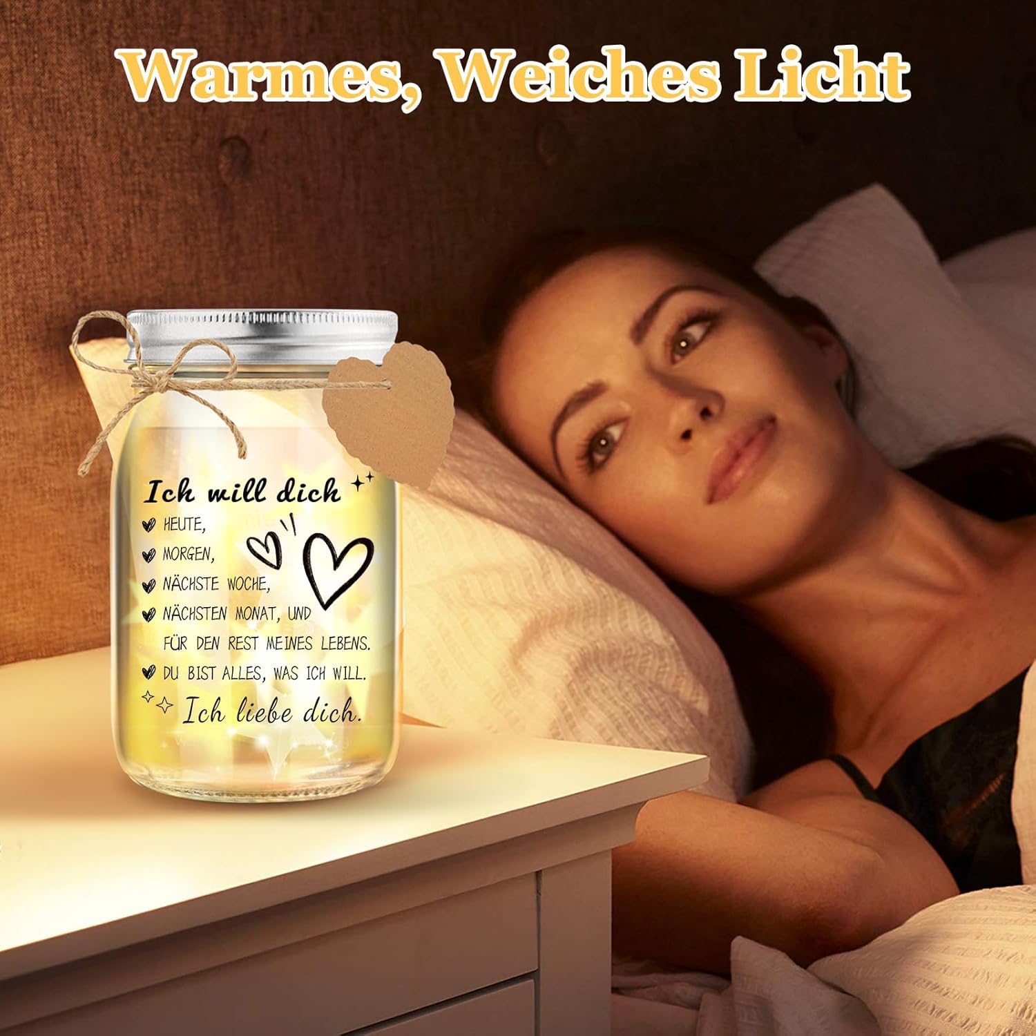 Thumbnail 6 de HSDSH Muttertagsgeschenk – LED-Flaschenlicht als Liebesgeschenk mit Flasche, Lichterkette und Wunschdeko