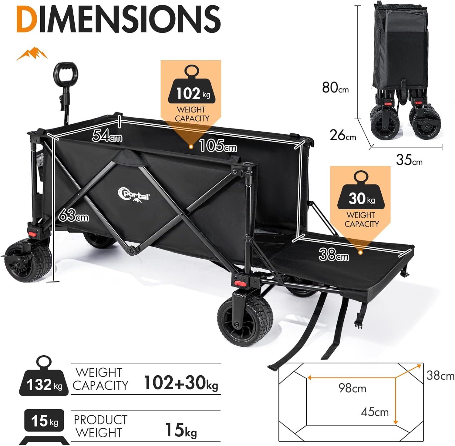 Thumbnail 4 de Portal Festival Trolley 300L beach cart with wide wheels 🛒