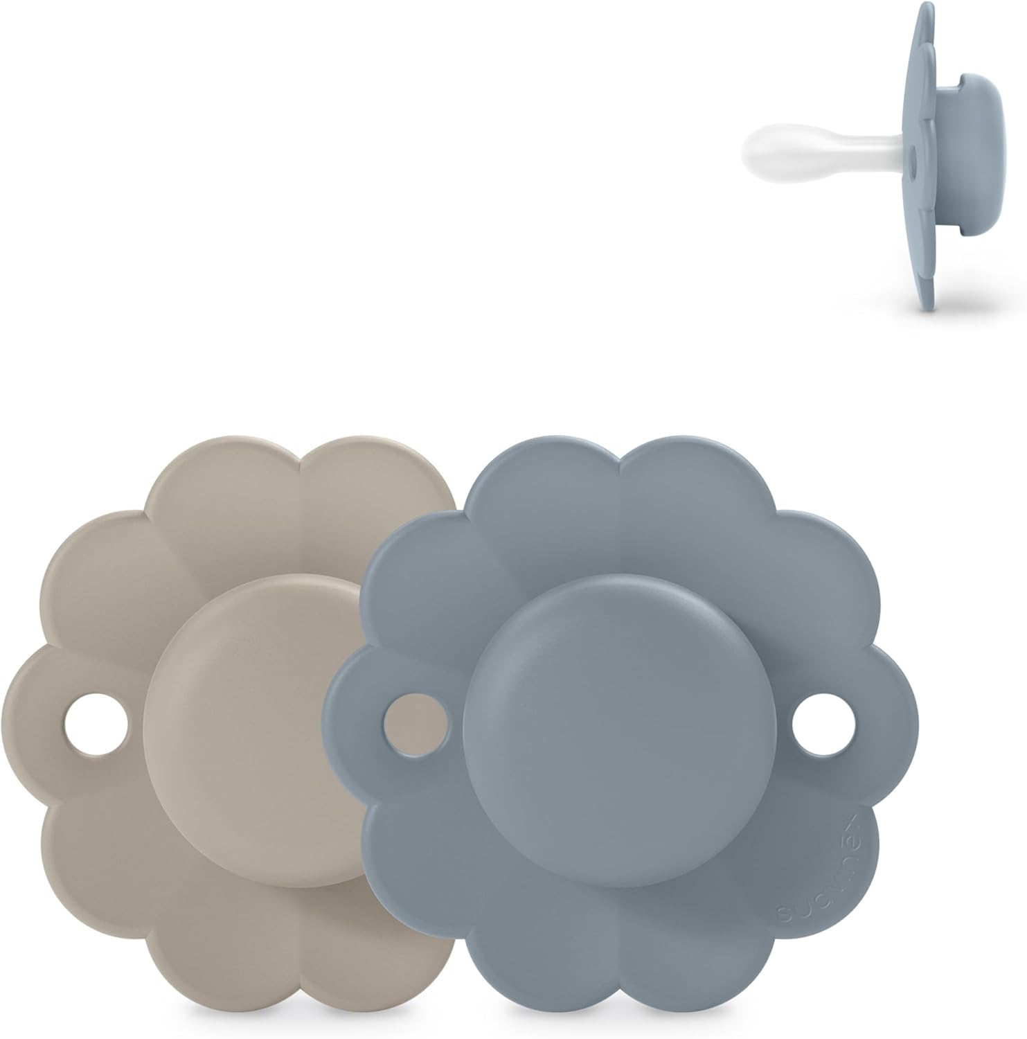 Detalle de Suavinex Lot de 2 Sucettes Bébé 6/18 Mois – SX Pro Réversibles en Silicone Wonder Gray/Lake