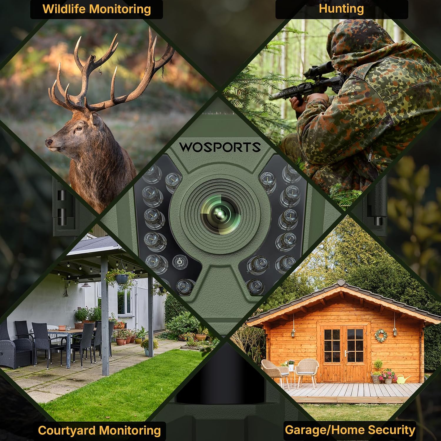 Detalle 2 de WOSPORTS Mini Trail Camera, 30MP Photos, 1080p Video & Night Vision