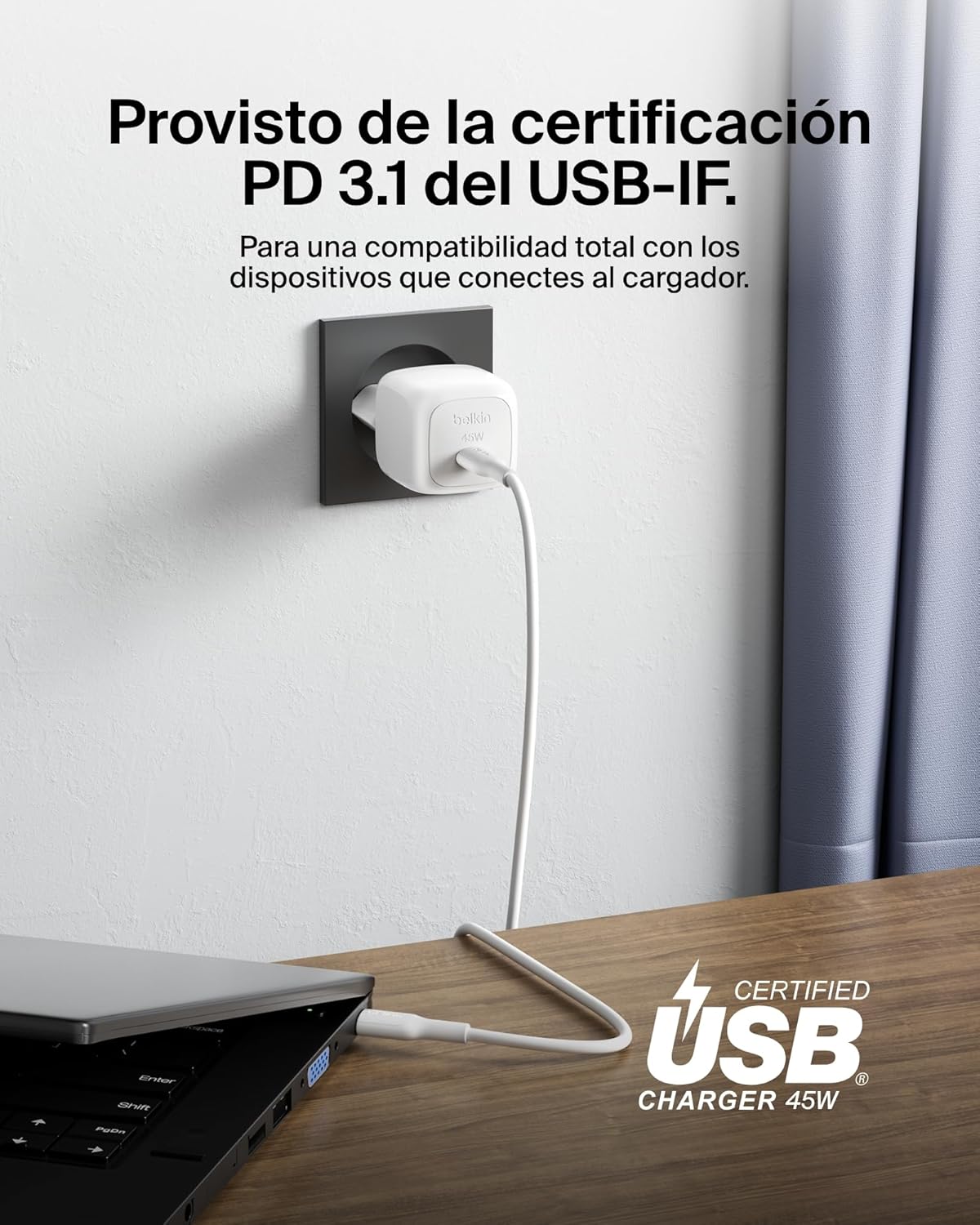 Thumbnail 4 de Belkin Cargador Compacto 45W USB-C Power Delivery ⚡