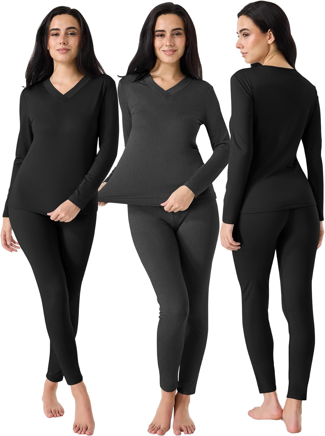 Detalle de YADIFEN Women's Thermal Underwear Set