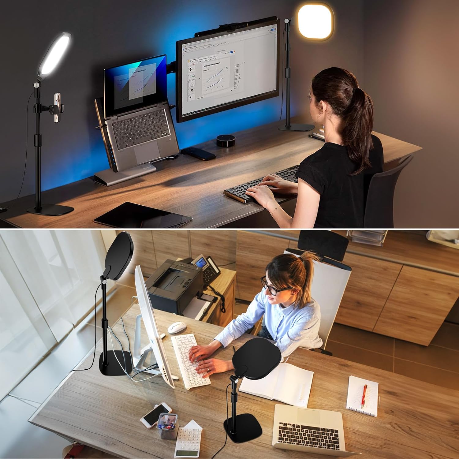 Thumbnail 2 de LitONES Video Conference Lights 2-pack for Desktop