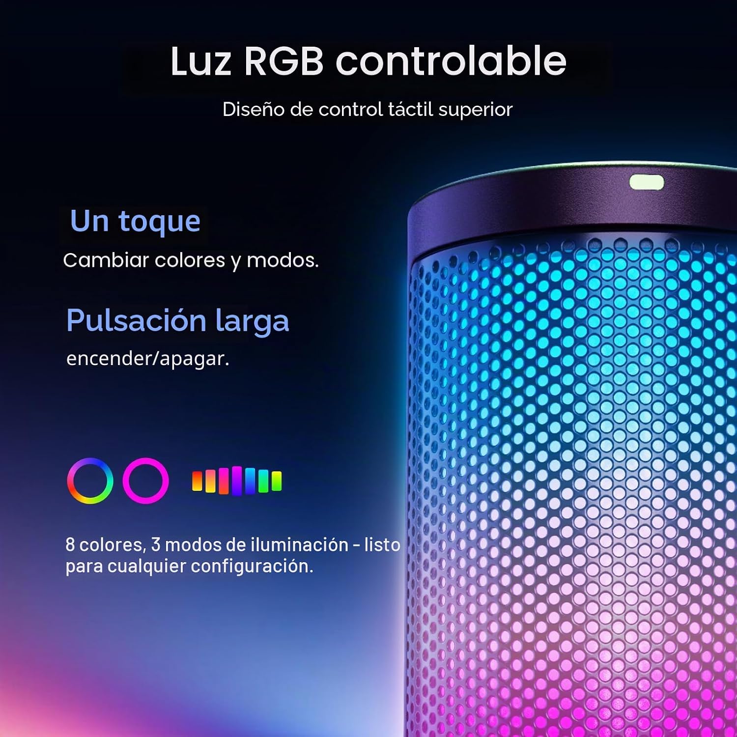 Detalle 2 de MAONO Microfono Gaming USB con cancelación de ruido, RGB y soporte robusto para streaming y podcast