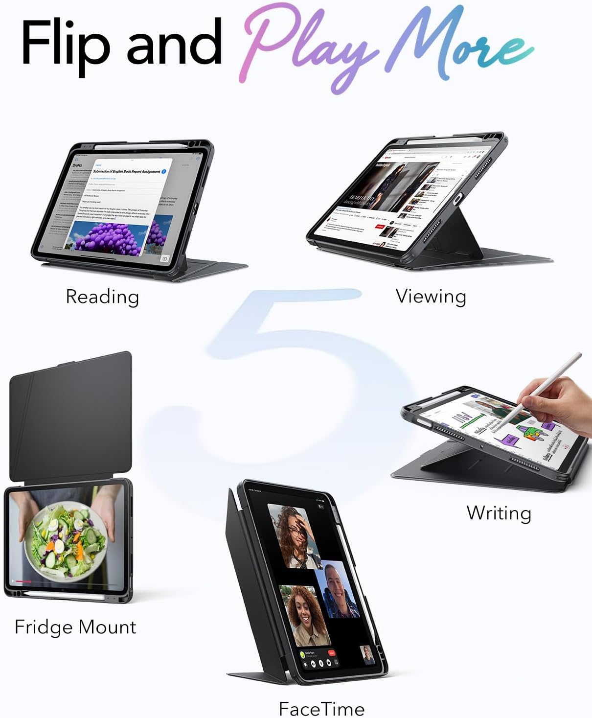 Thumbnail 2 de ESR iPad Air 11 Zoll Hülle mit Stand