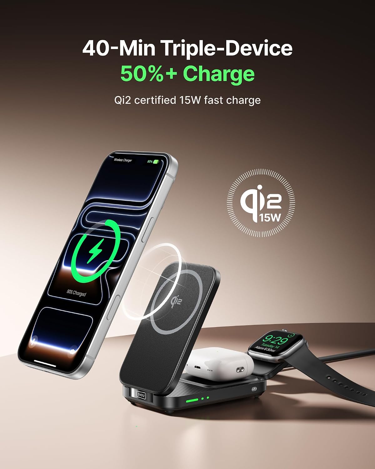 Thumbnail 3 de INIU 3-in-1 Wireless Charging Station 15W