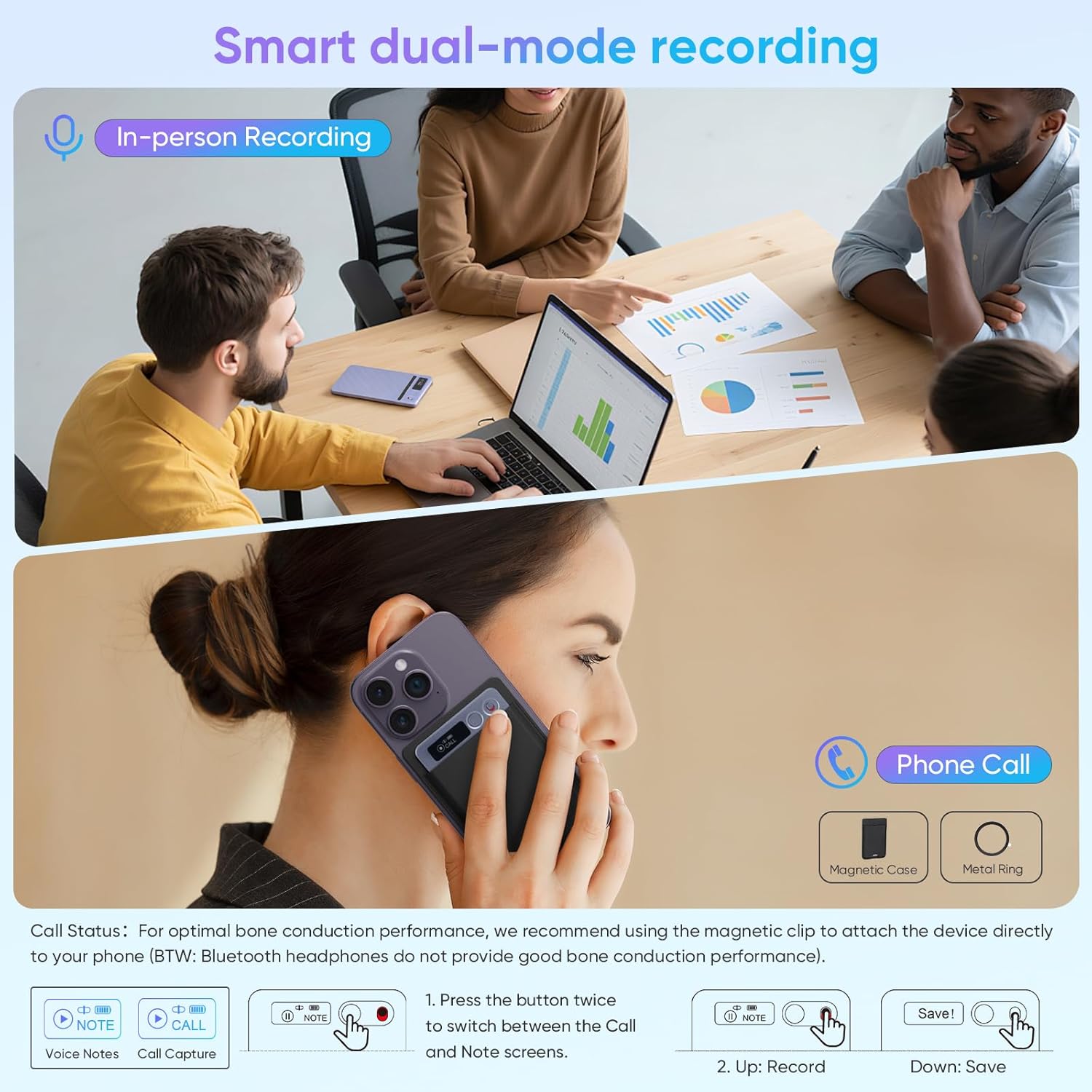 Thumbnail 1 de AI Voice Recorder with APP Control: Transcribe, Summarise and Manage Meetings