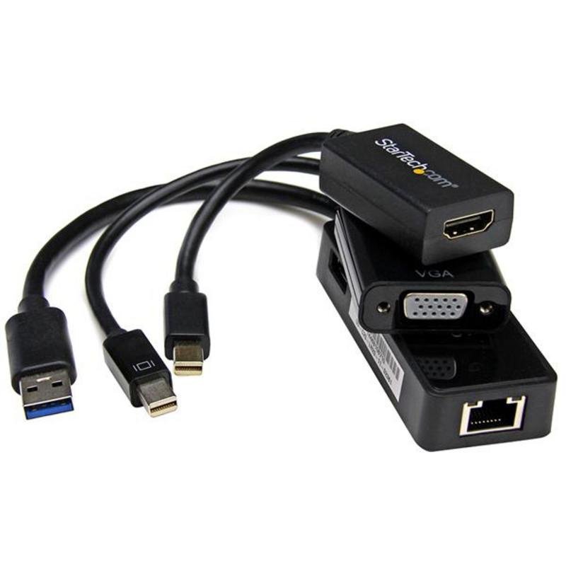 Juego de Adaptadores StarTech para Surface Pro 4/3/2: Mini DisplayPort a HDMI y VGA, USB 3.0 y Ethernet