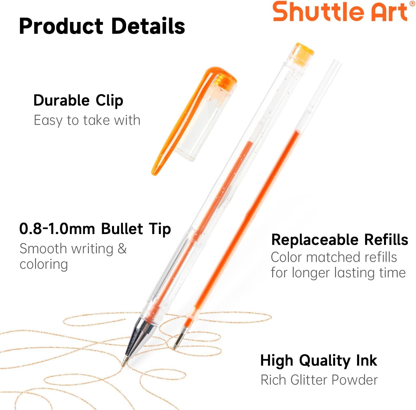 Thumbnail 2 de Shuttle Art Glitzer Gel Stifte 240er Set