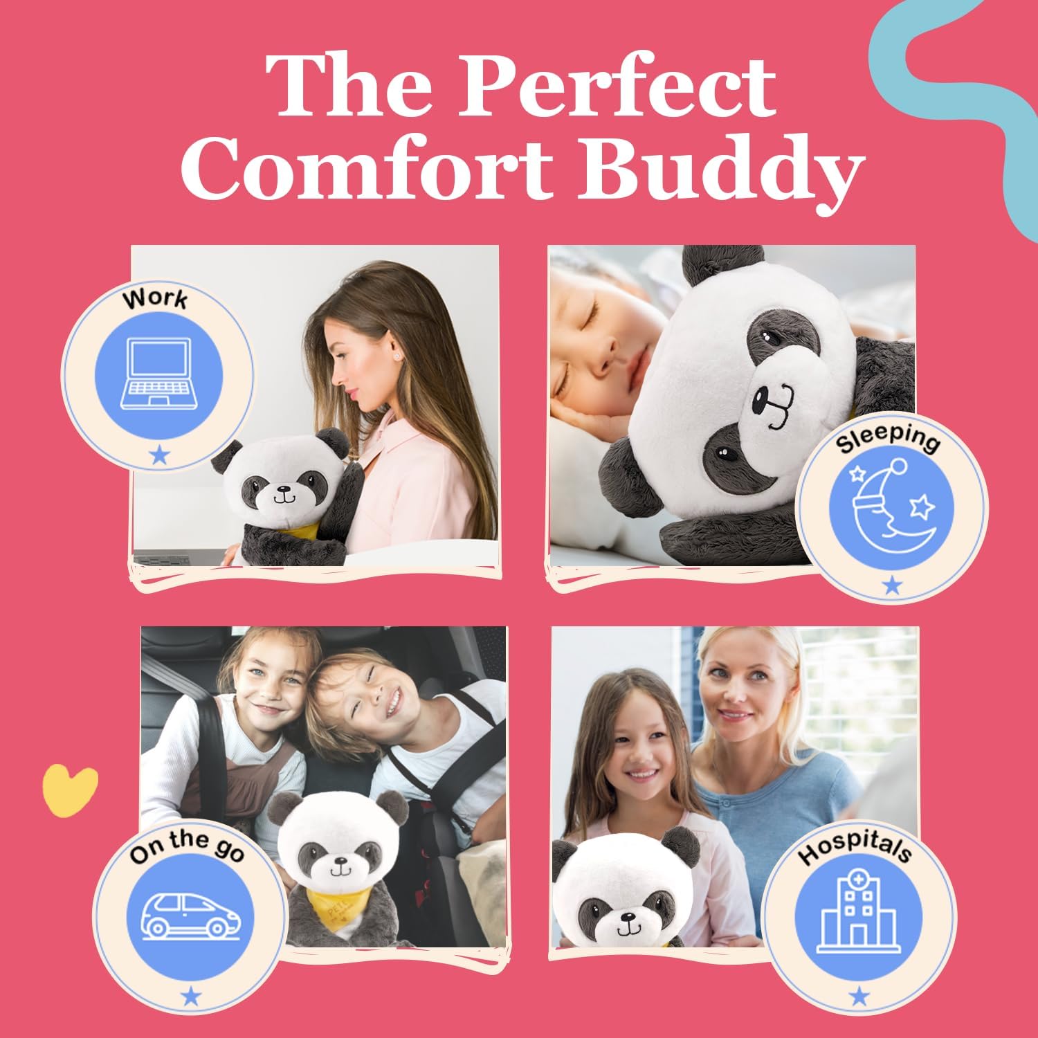 Thumbnail 4 de Lilly's Love Pete The Panda Weighted Plush — 4.5–5lb Removable-Insert Calming Toy