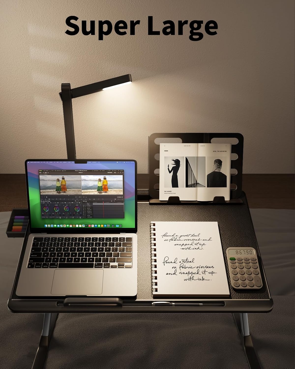 Detalle de Laptoptisch SAIJI Bett Tisch mit LED