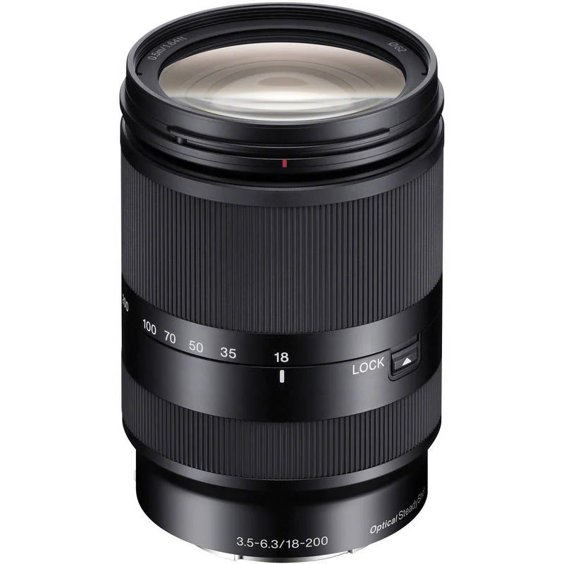 Detalle de Sony SEL18200LE: objetivo 18–200 mm para Sony E con estabilización OSS y rendimiento versátil