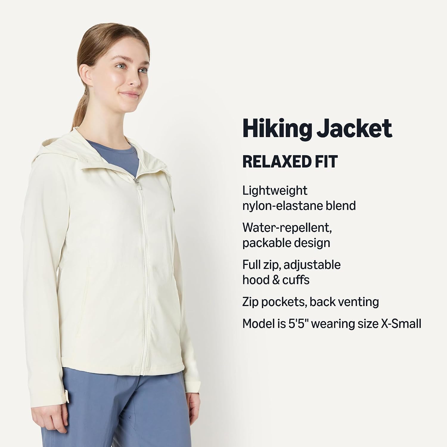 Detalle de Amazon Essentials Women's Water Repellent Active Hiking Jacket