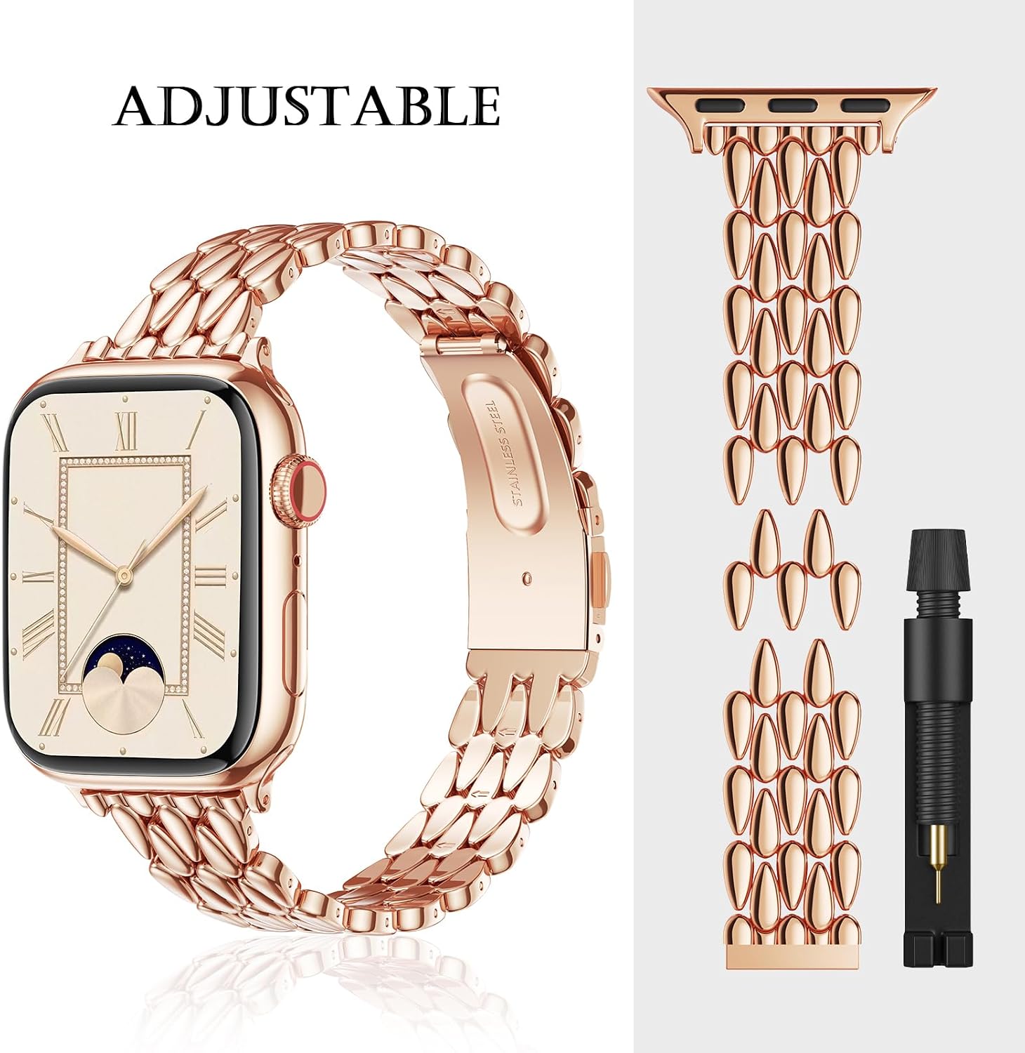 Detalle 2 de V.R.HOPE Slim Metal Watch Strap 114mm