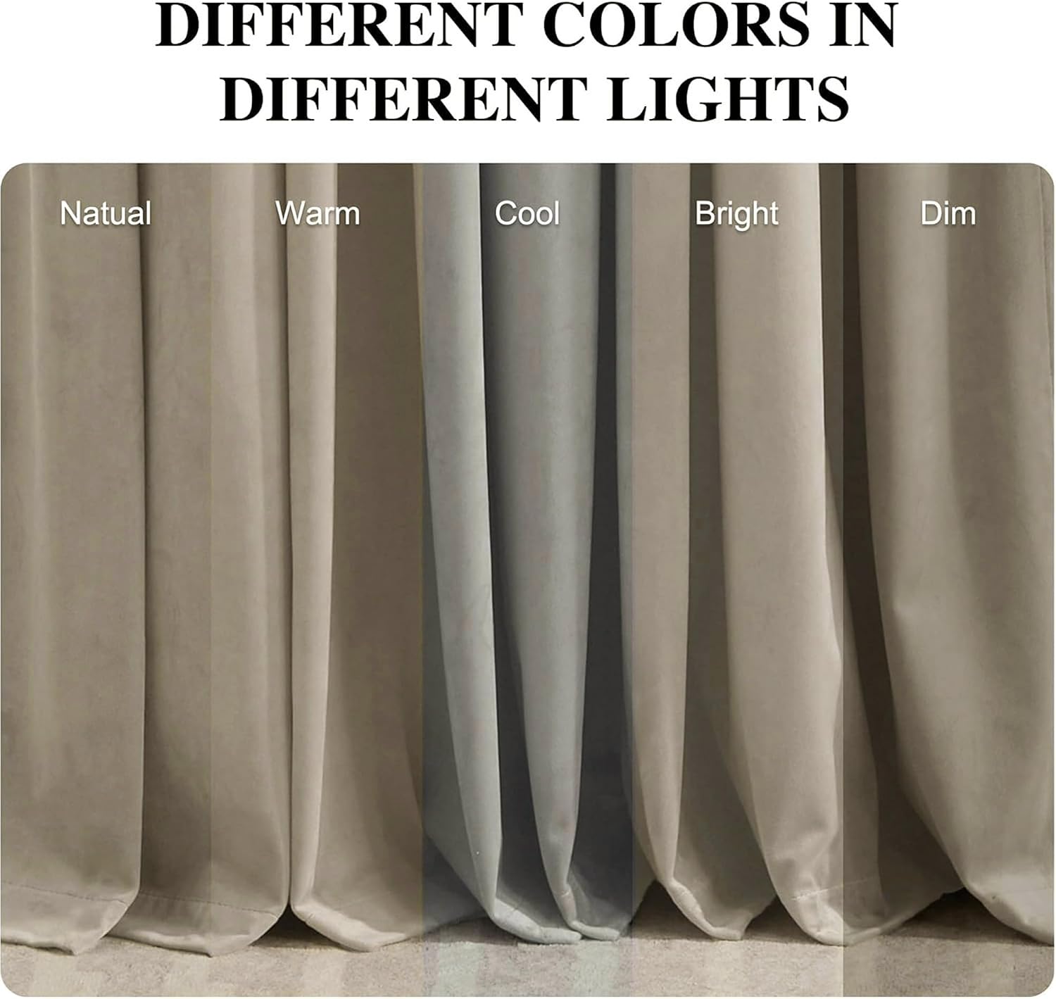 Detalle 2 de RYB HOME Curtains, 108 Inches