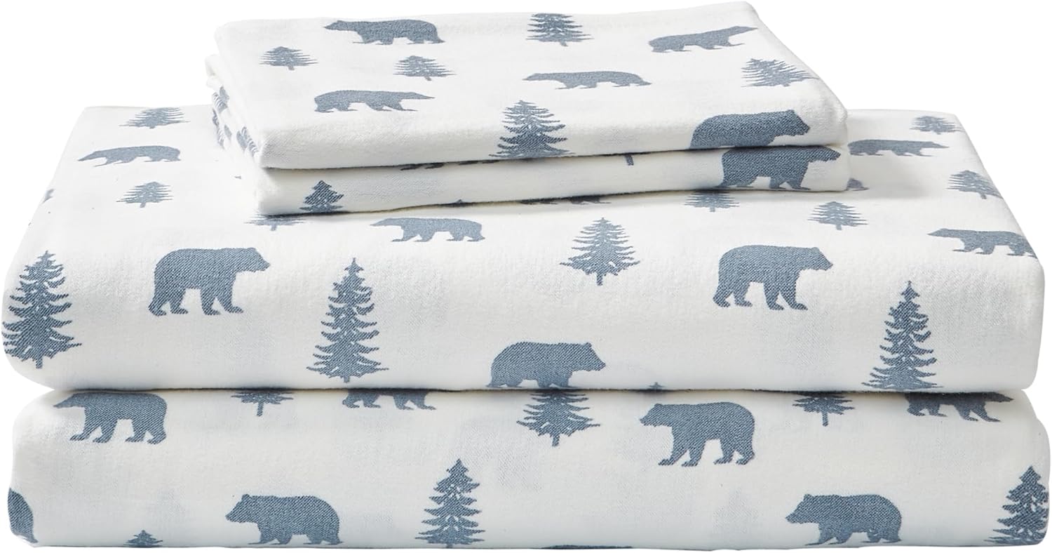 Detalle de Eddie Bauer King Size Flannel Sheets
