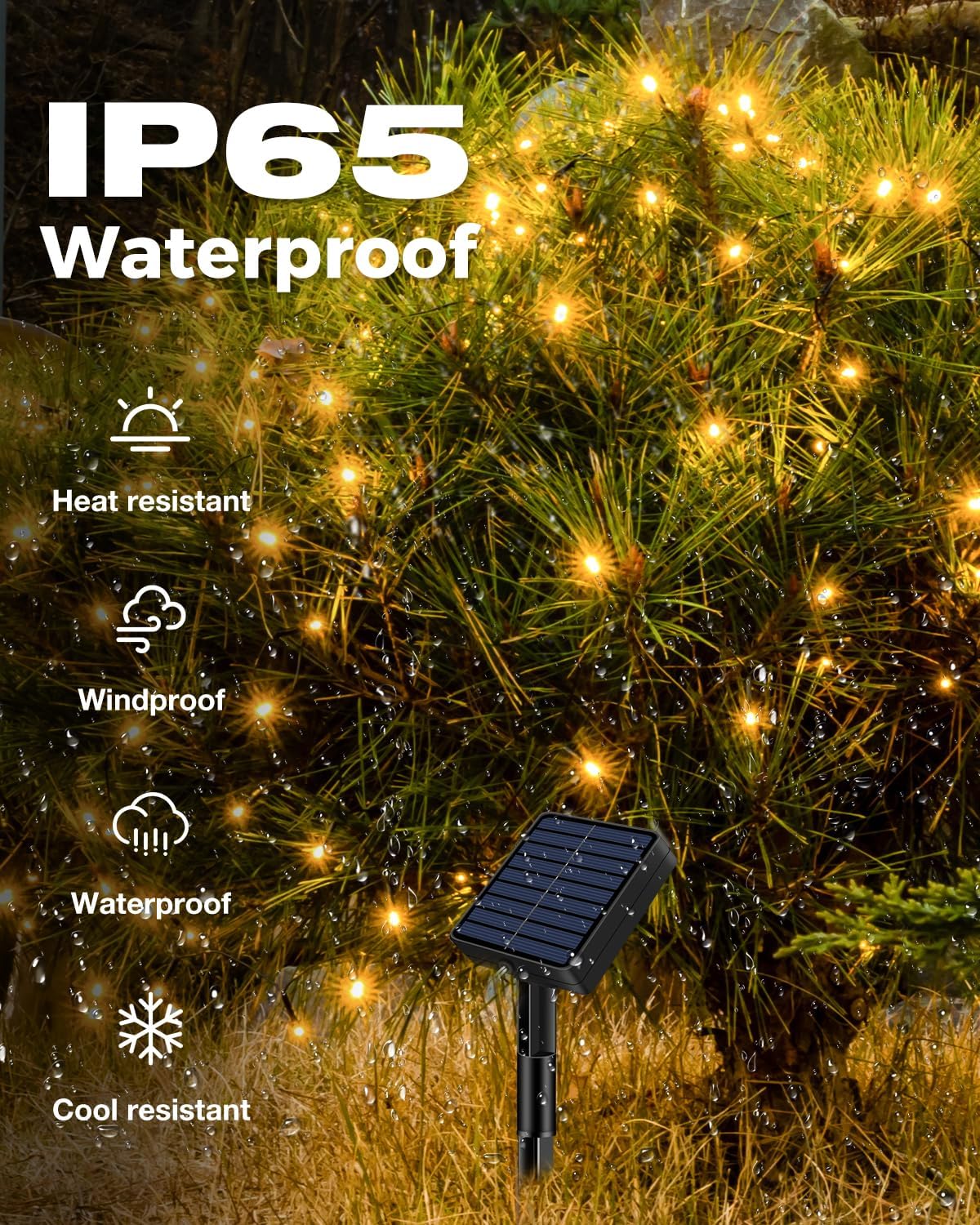 Thumbnail 2 de Bitjam 2 Paquete Guirnaldas Luces Exterior Solar 5+2 m, 50 LED, 8 Modos, IP65