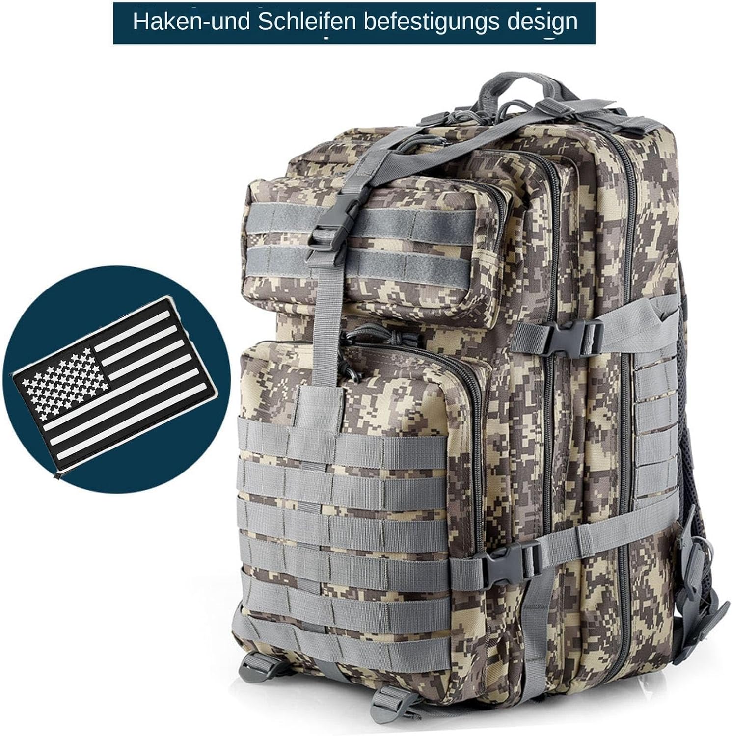 Thumbnail 6 de GUJOIN 50L wasserdichter Nylon-Jagdrucksack für Outdoor, Angeln & Camping