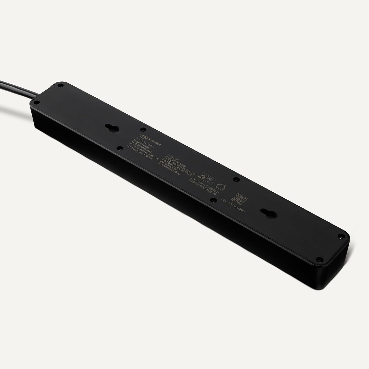 Detalle de Amazonベーシック AC-9JBX-D01 電源タップ 9個口・1.8m、790ジュール雷ガード