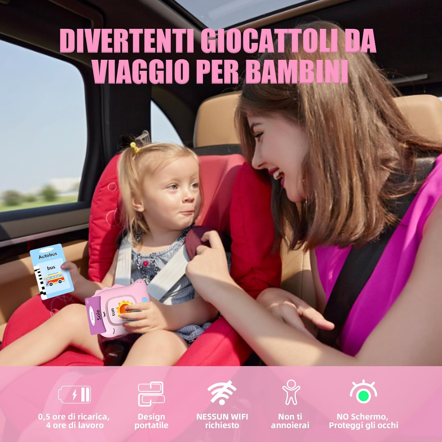 Thumbnail 6 de Talking Flash Cards Parlanti con 224 parole su 112 schede fronte/retro (unicornio) per bambini 3+