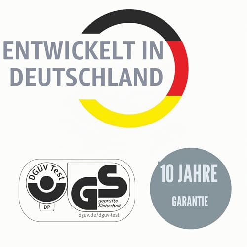 Detalle de Leitz NeXXt Bürolocher aus Metall – 30 Blatt, Anschlagschiene, 888 mm Lochabstand, 5,5 mm Löcher, schwarz