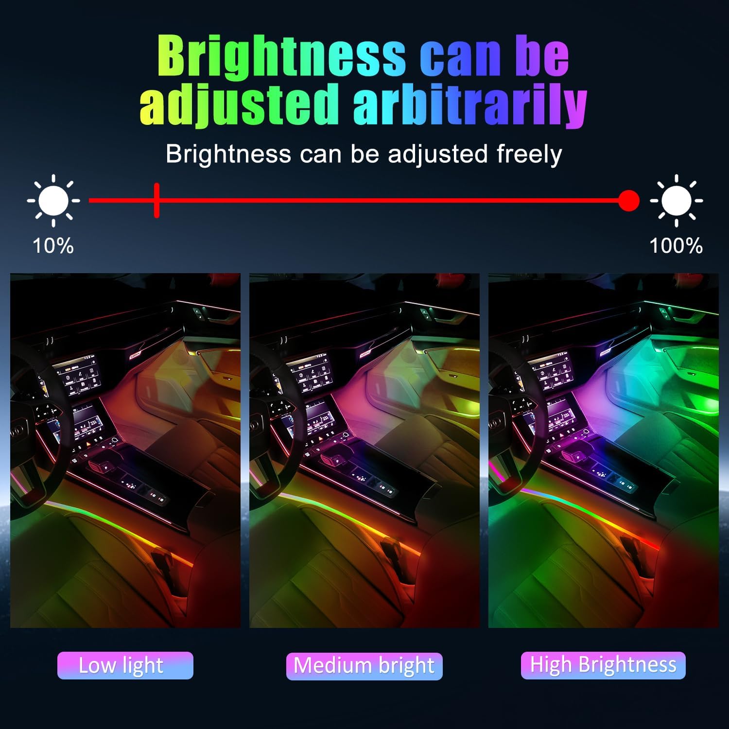 Thumbnail 6 de HMYC 18 in 1 LED 128 strisce RGB per auto