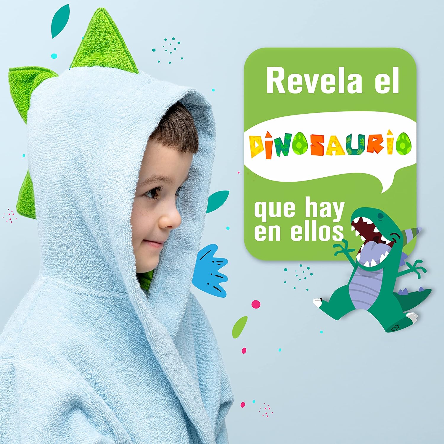 Thumbnail 6 de Twinzen Albornoz Dinosaurio 100% algodón