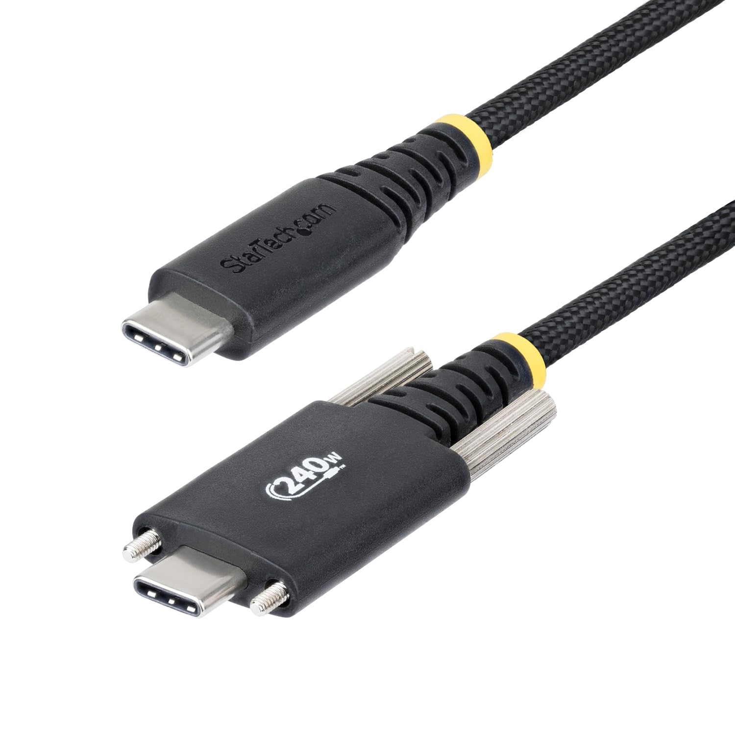 Detalle de StarTech.com 2m USB-C Charging Cable with Side Screw Locking – 240W PD EPR, USB-IF Certified
