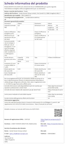 Thumbnail 10 de Candy Smart Pro Asciugatrice a Pompa di Calore 9 Kg – Classe D, Bianca