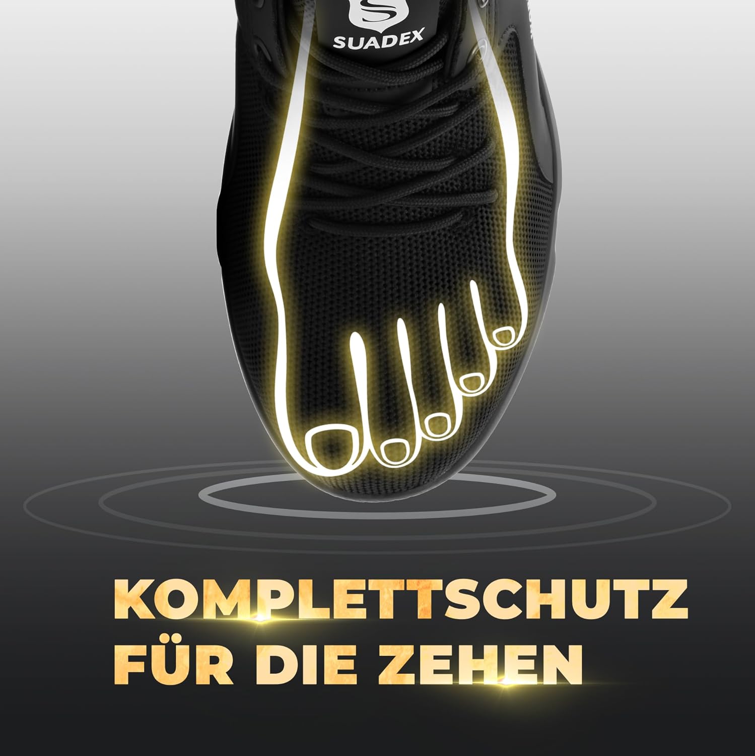 Detalle de SUADEX Arbeitsschuhe Unisex – Sicherheitsschuhe mit Stahlkappe, atmungsaktiv und leicht