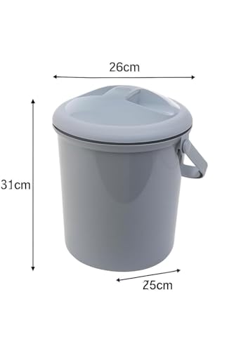 Thumbnail 1 de Rotho Babydesign Bella Bambina Windeleimer, 10 L, grau, geruchsdicht, 26×26×31 cm
