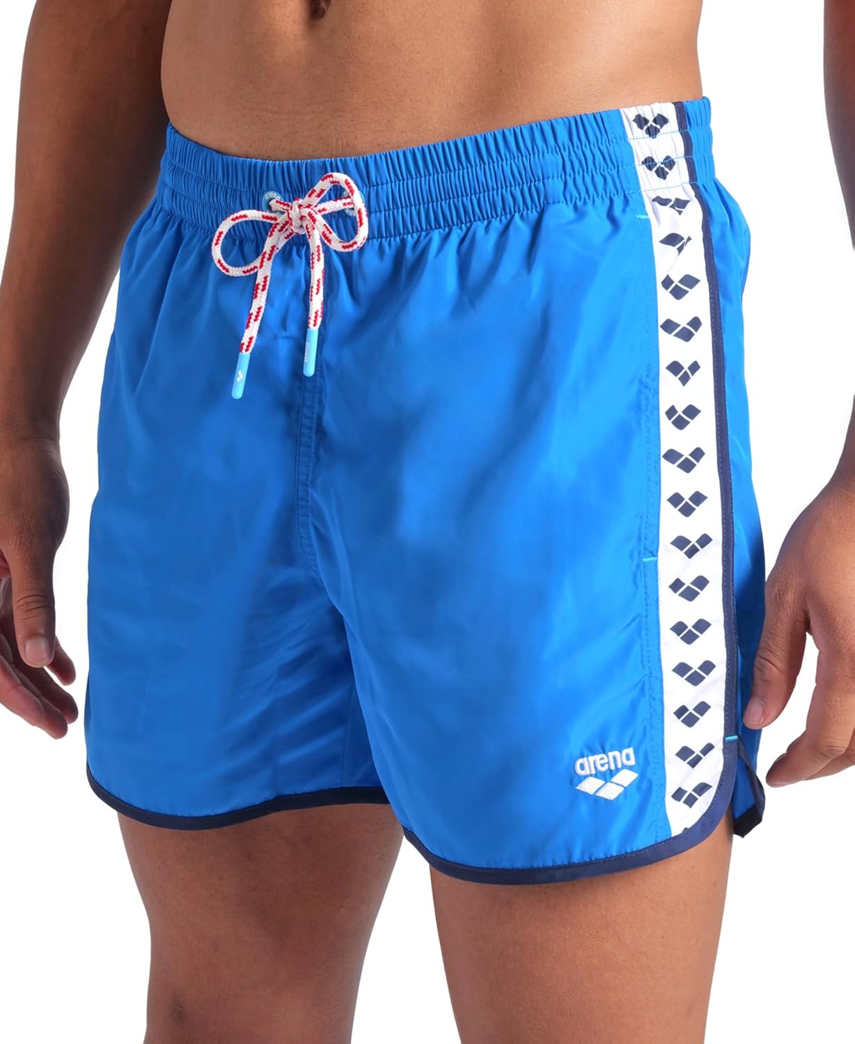 Thumbnail 2 de Short de bain homme Arena Team Stripe Beach – séchage rapide, cordon extérieur et slip intégré