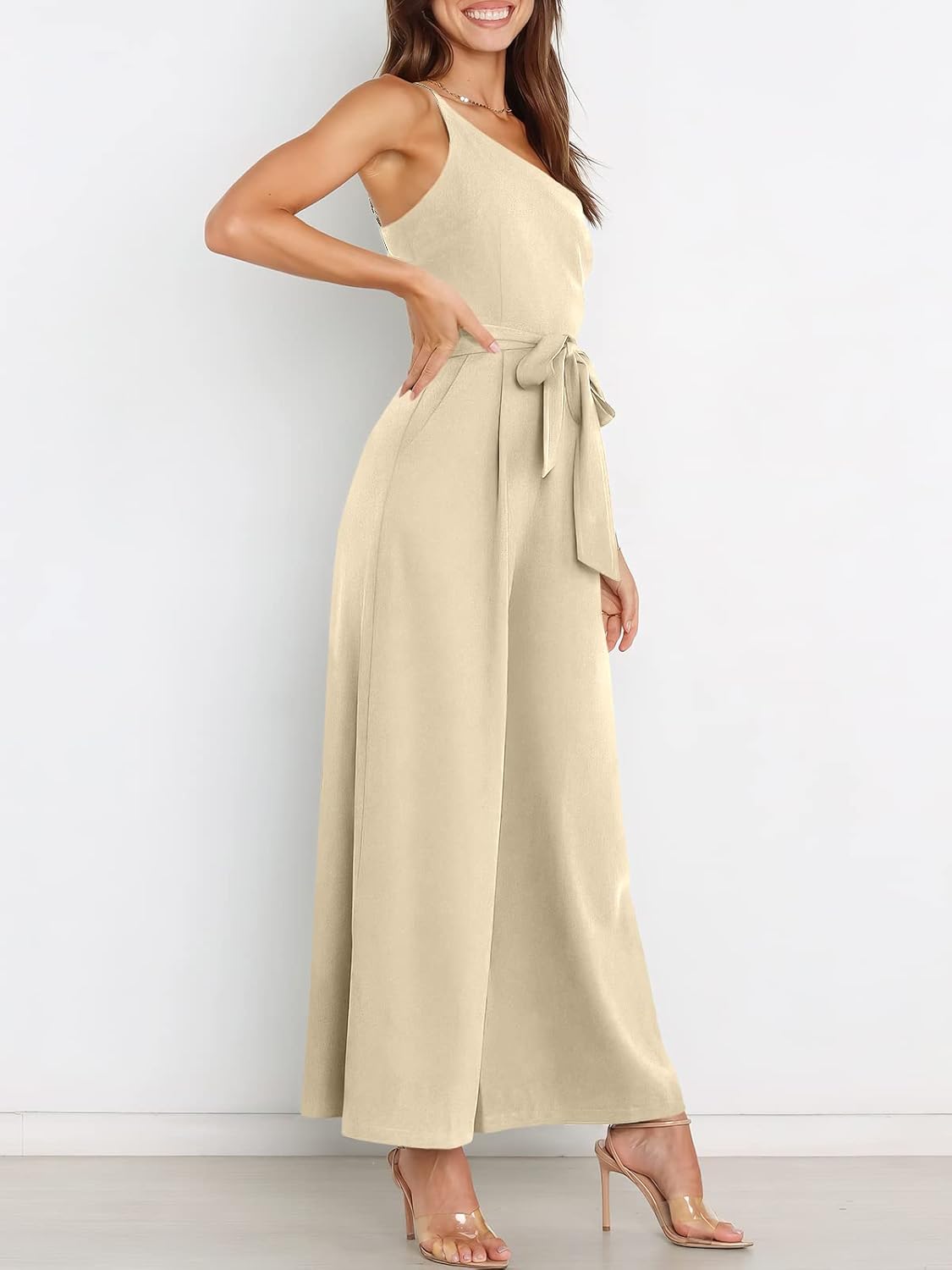 Thumbnail 1 de ANRABESS Women One-Shoulder Jumpsuit S–XL