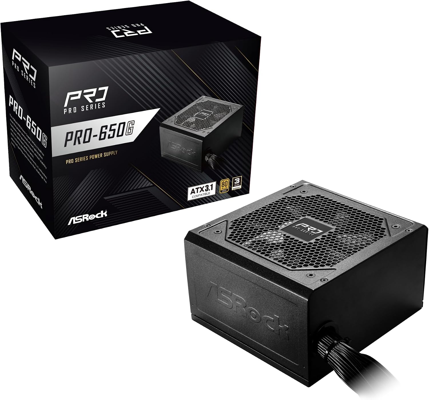 Thumbnail 6 de ASRock PRO X1P PRO-650G/X1P 650W電源ユニット、80 PLUS Gold・ATX 3.1対応
