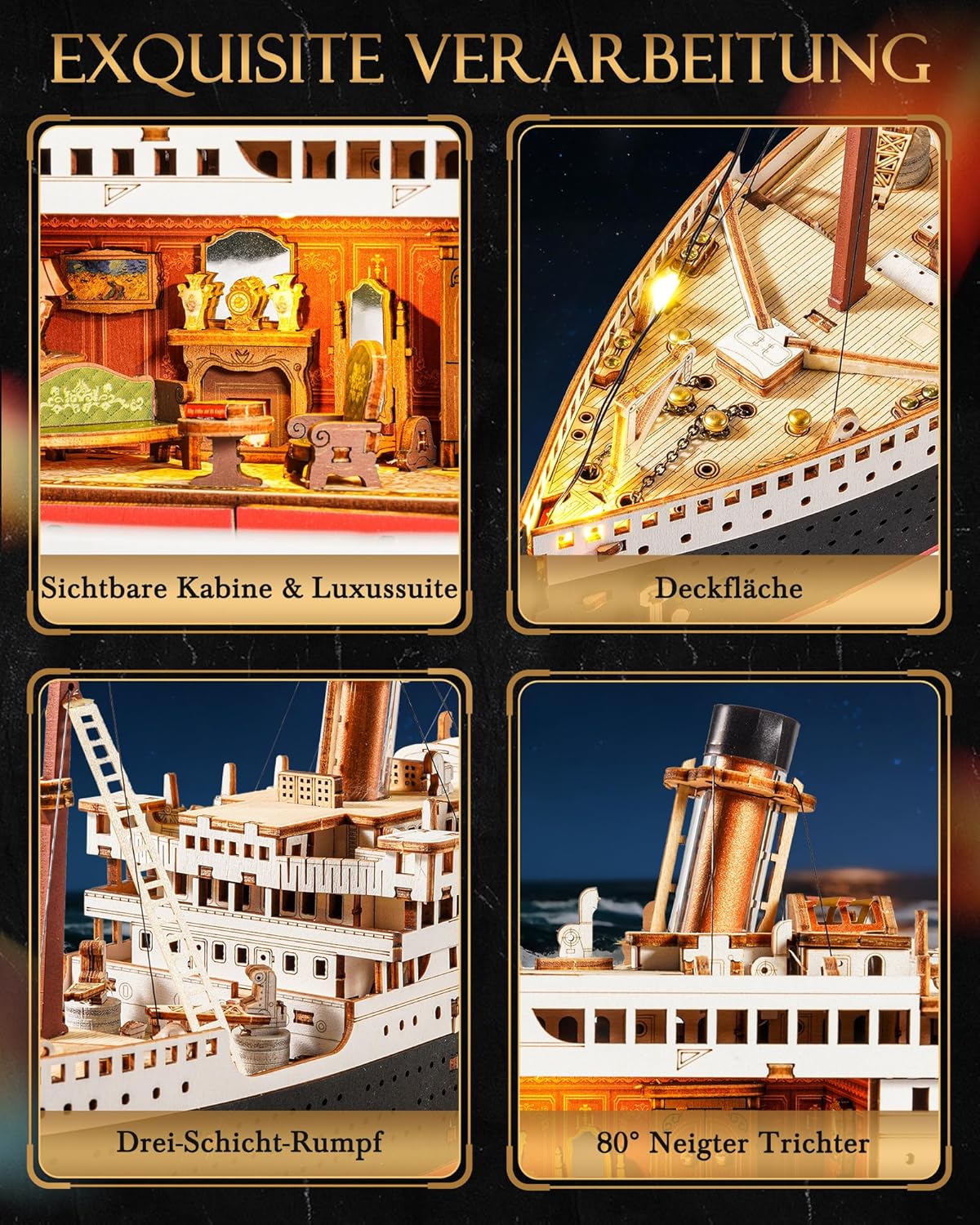 Thumbnail 6 de Rolife Titanic Holzpuzzle, 433 Teile