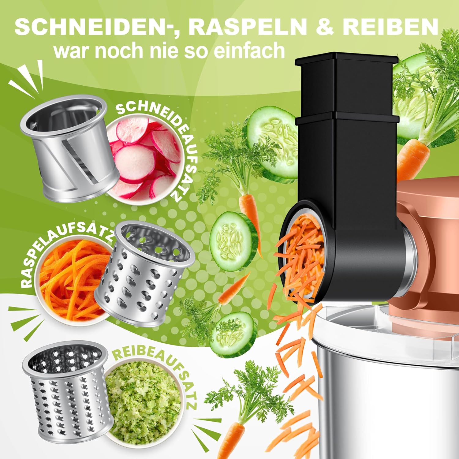 Thumbnail 4 de KESSER 3-in-1 Universal Küchenmaschine K-KM 3000 mit Fleischwolf, Knetmaschine und 5,5-l-Schüssel (inkl. Zubehör-Set)