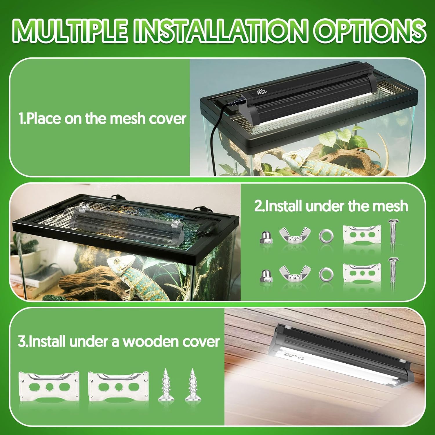 Thumbnail 5 de QZQ T5 UVB Reptile Light Fixture 8W 10.0 UVB