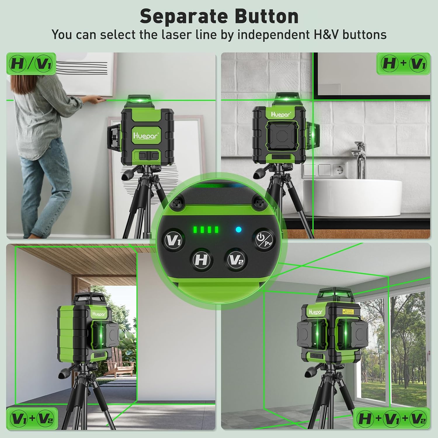 Detalle de Huepar 3D Laser Level HM03CG