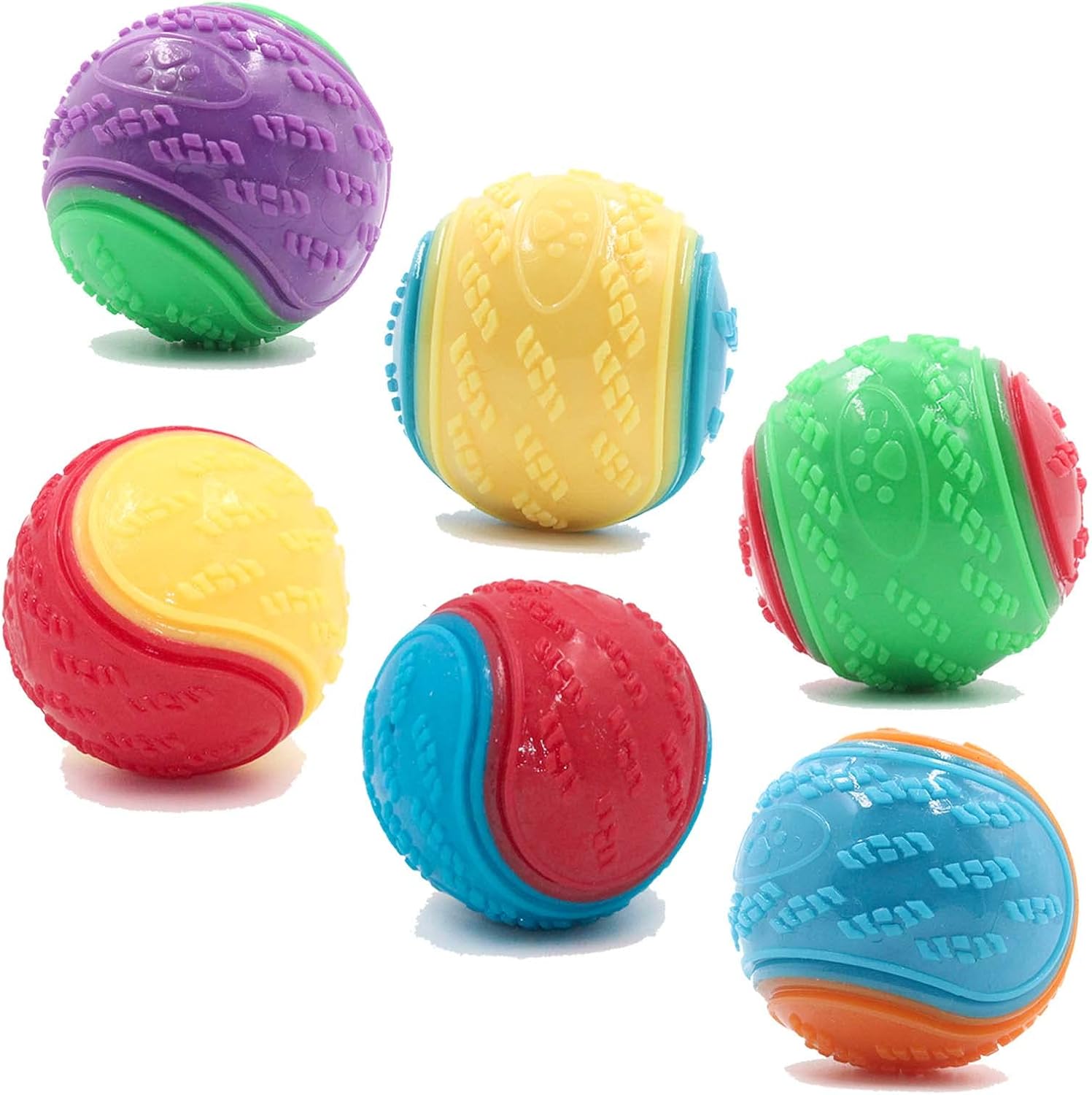 Detalle de Sricam 6Pcs Squeaky Dog Ball 6.5cm